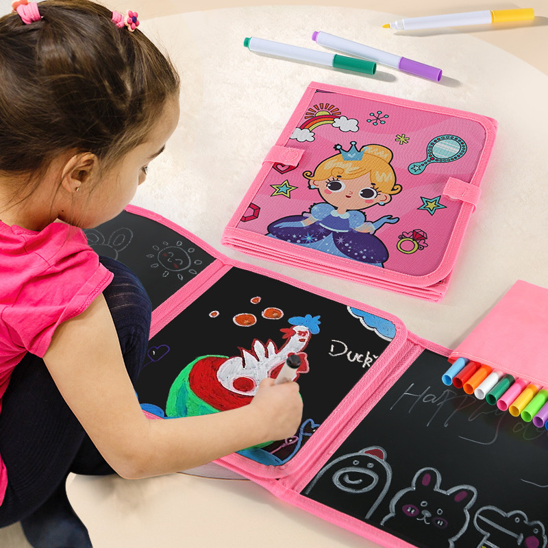 

Foldable Chalkboard Book Children'S Drawing Board Capable Of Repeatedly Scrubbing Drawing Writing