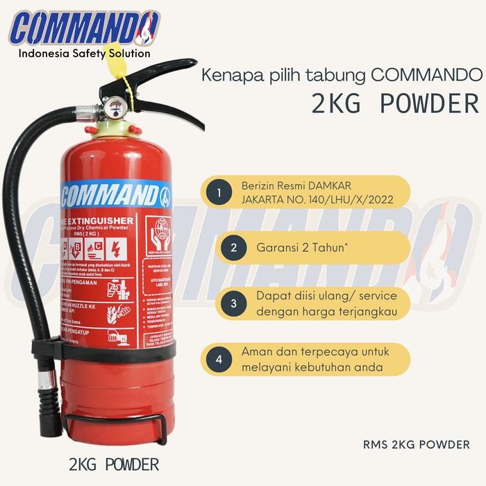JTTOP" TABUNG APAR 2 KG COMMANDO / 2 KG PEMADAM PORTABLE