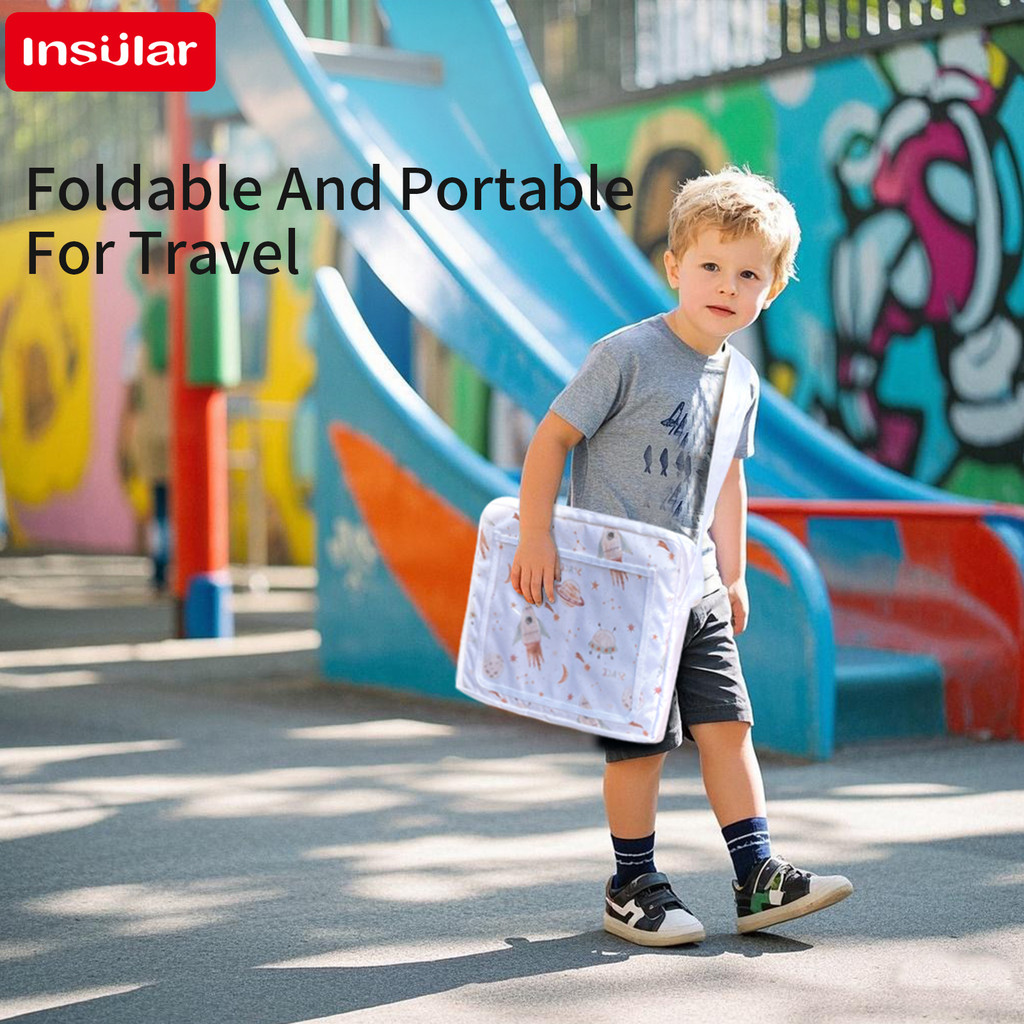 

Insular Child Drawing Board Portable Car Seat Tray Writing Board Kids Travel Tray Toy Storage Bag