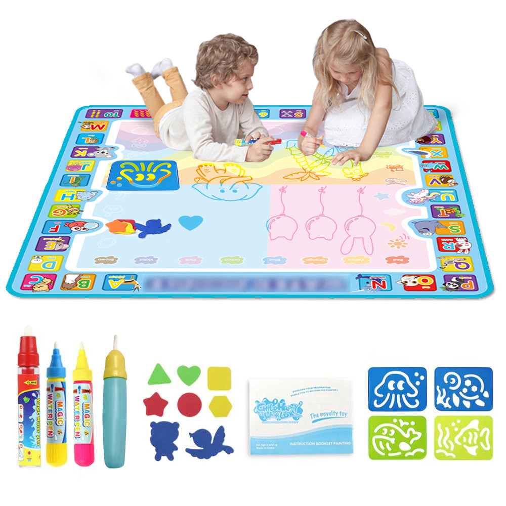 

Magic Water Drawing Mat Coloring Doodle Mat With Magic Pens Montessori Toys Painting Board