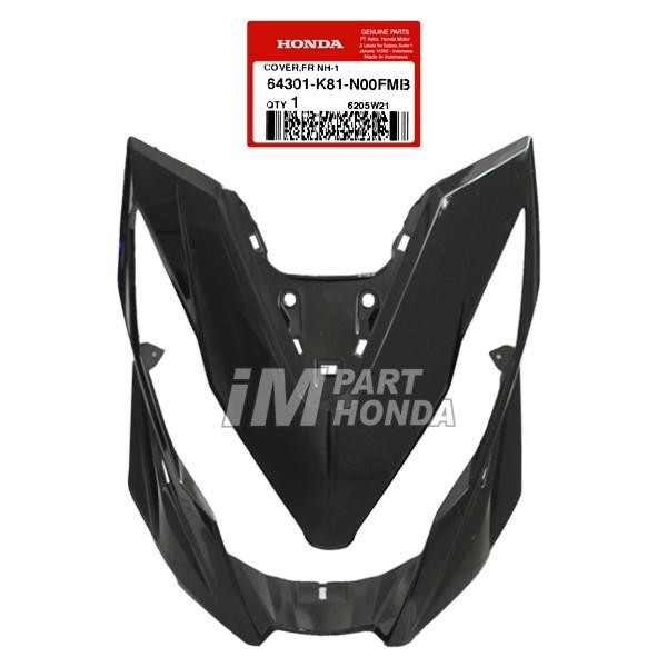64301-K81-N00FMB COVER FRONT TAMENG LAMPU DEPAN BEAT ECO STREET K81 2016 - 2019 HITAM GLOSSY