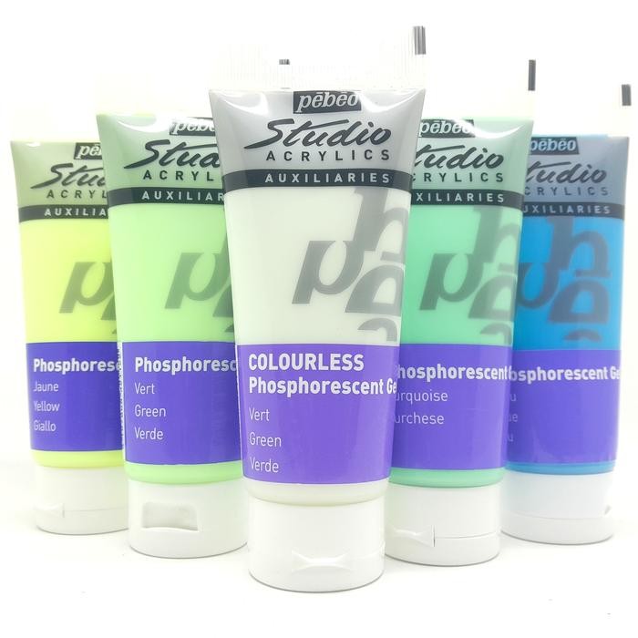 

ready stok pebeo glow in the dark acrylic paint 100 ml phosphorescent gel fosfor original