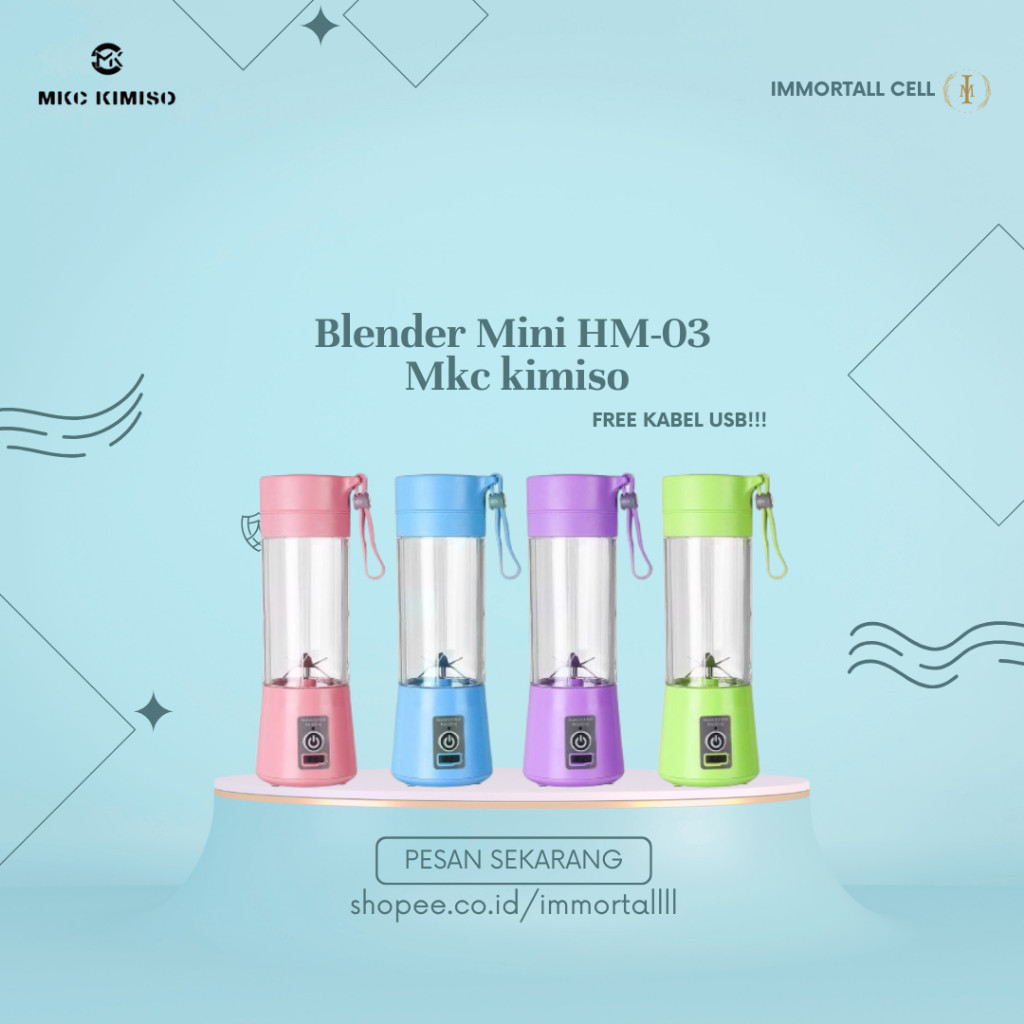 IK Blender Electric HM-03 Juicer Cup Portable Mini Juicer Cup, IMMORTALL CELL