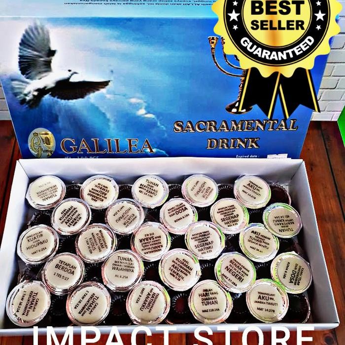 

Anggur perjamuan kudus dan Hosti ayat jadi satu isi 100 pcs