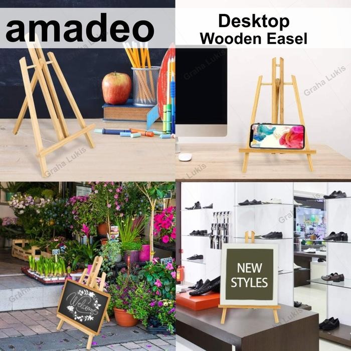 

ready stok amadeo wooden dekstop easel lukis hj30 - hj40 - h50 original