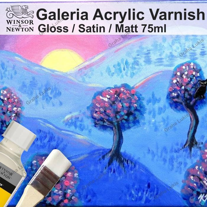 

ready stok winsor & newton galeria acrylic gloss / satin / matt varnish 75ml original