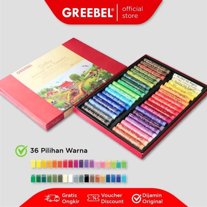 

ready stok greebel crayon artist oil pastel 36 warna original