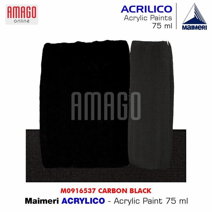 

ready stok maimeri acrilico - acrylic paint - carbon black - 75ml - m0916537 original