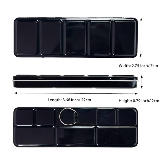 

ready stok empty palette watercolor tin 48hp original