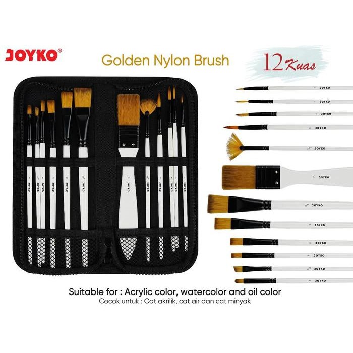 

ready stok joyko brush set/kuas lukis set brs-18 original