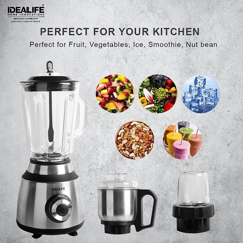 IK Blender + CHOPPER Idealife IL 220 A Pelumat Idealife Kaca Gelas Blender Juicer Idealife Food