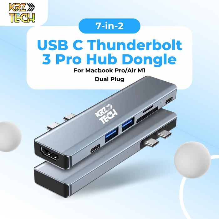 Bps - 7 In 2 Usb C Thunderbolt 3 Pro Hub Dongle For Macbook Pro/Air M1 New