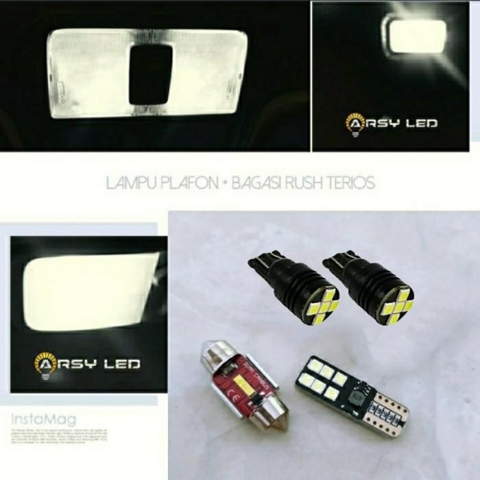 Lampu Plafon Kabin Mobil Rush Terios Led Paket Isi 4 Extrime Bright