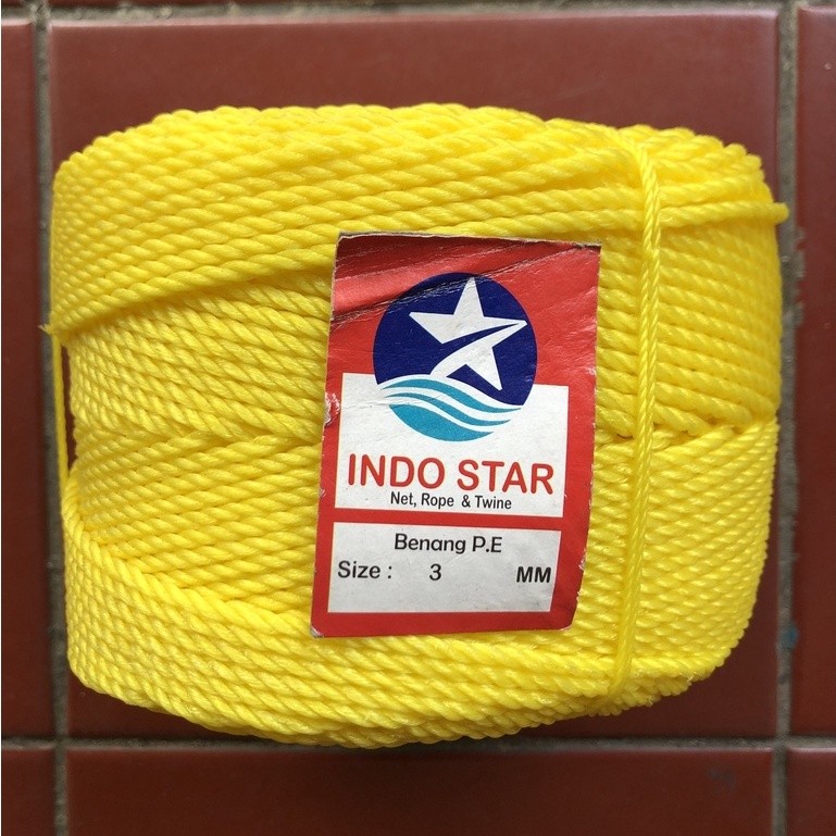 

Tali Tambang kecil 3mm / Tambang PE 3mm INDOSTAR 100 METER