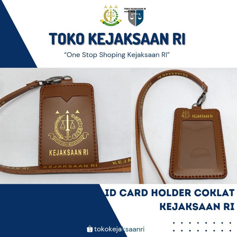 

TOKO KEJAKSAAN RI - TEMPAT ID CARD KULIT COKLAT DARK COKLAT KEJAKSAAN LANYARD KEJAKSAAN BEST SELLER