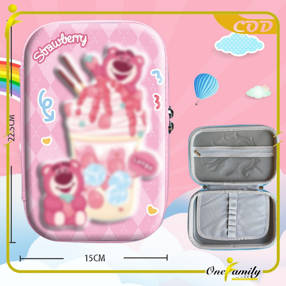 

ONE-A82 Kotak Pensil 3D Karakter Kartun Lucu / Tempat Pensil Anak Sekolah / Kotak Pensil Besar