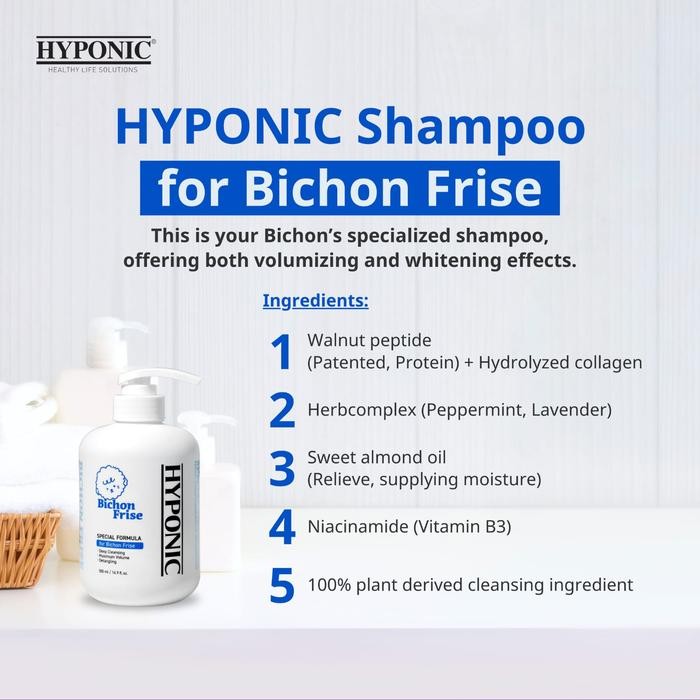 HYPONIC Breed Line - Bichon Shampoo, Sampo Khusus Untuk Anjing Bichon
