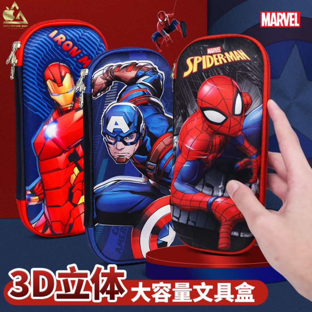 

Kotak Pensil Anak Eva 3D Timbul Super Hero Marvel Spiderman Iron Man Captain America Disney