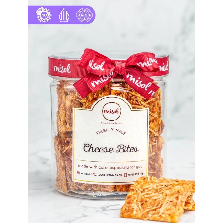 

NewZbgt- Cheese Bites Kue Kering MISOL netto 141 Gr kemasan Toples Bulat