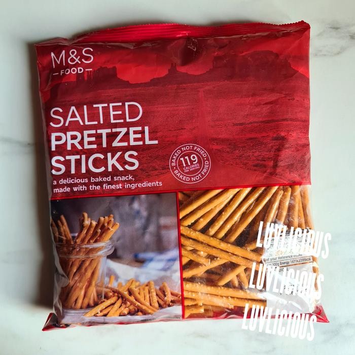 

NewZbgt- M&S MARK MARKS & AND SPENCER SALTED PRETZEL STICKS STICK BAKED SNACK