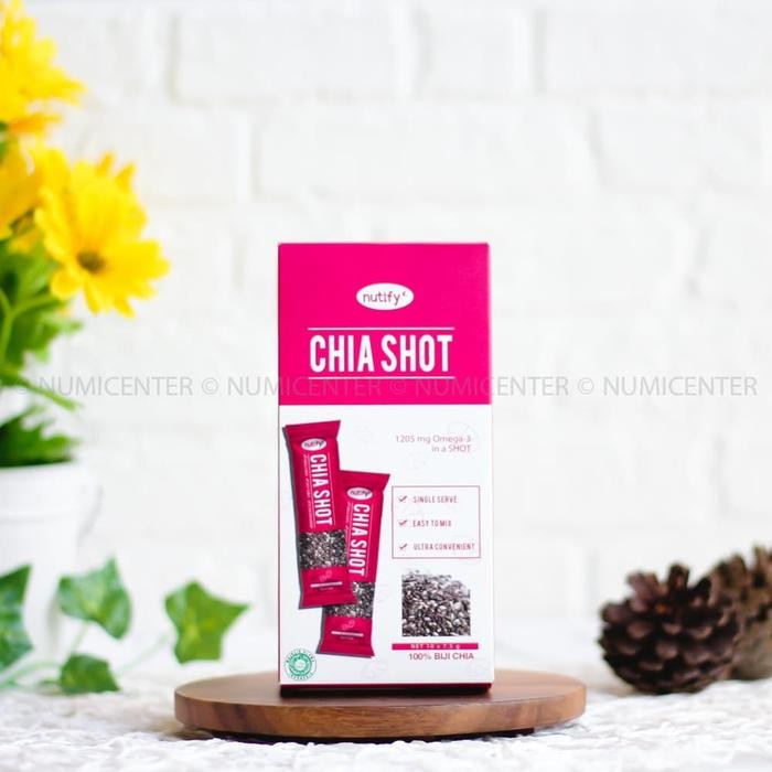 

NewZbgt- BOX Natural Chia Shot Biji Chia Seeds 10x 7g Sachet NUTIFY CHIASHOT