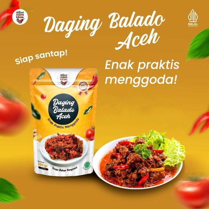 

NewZbgt- Daging Balado AcehPraktis Siap SantapDapur Mami Kikas Berat 200gr