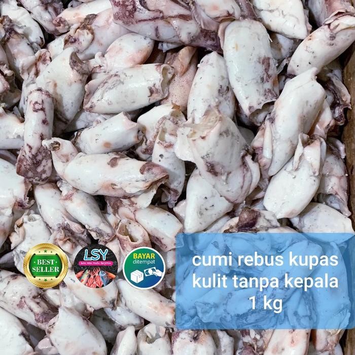 

NewZbgt- ikan asin cumi rebus kupas kulit tanpa kepala 1 kg