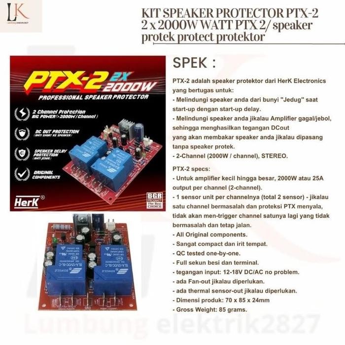 Terbaru KIT SPEAKER PROTECTOR PTX-2 2 x 2000W WATT PTX 2 / speaker
