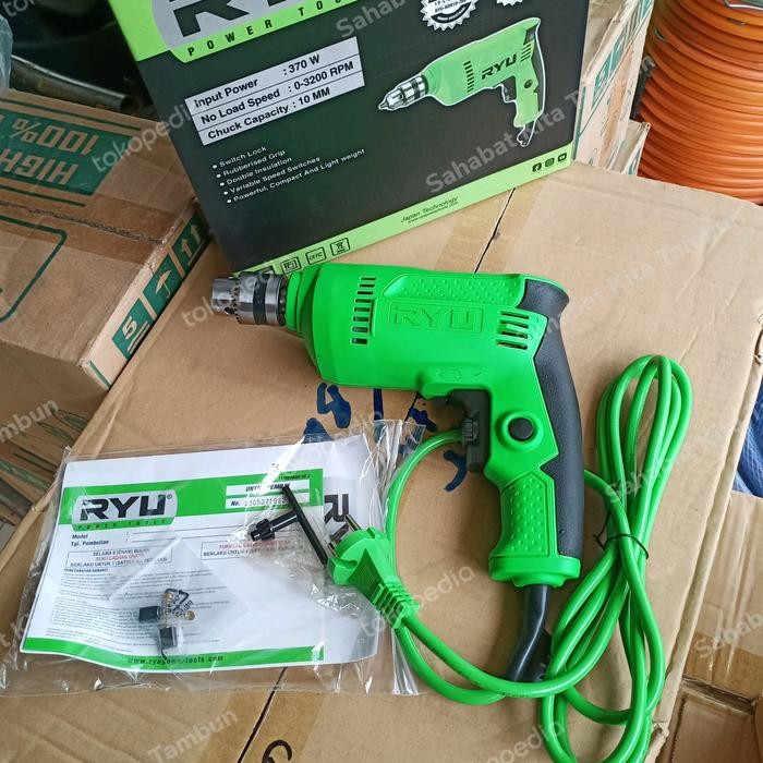 Mesin Bor 10mm Ryu RDR 10 - 3 RE / Bolak Balik Original / Bor Ryu Baru