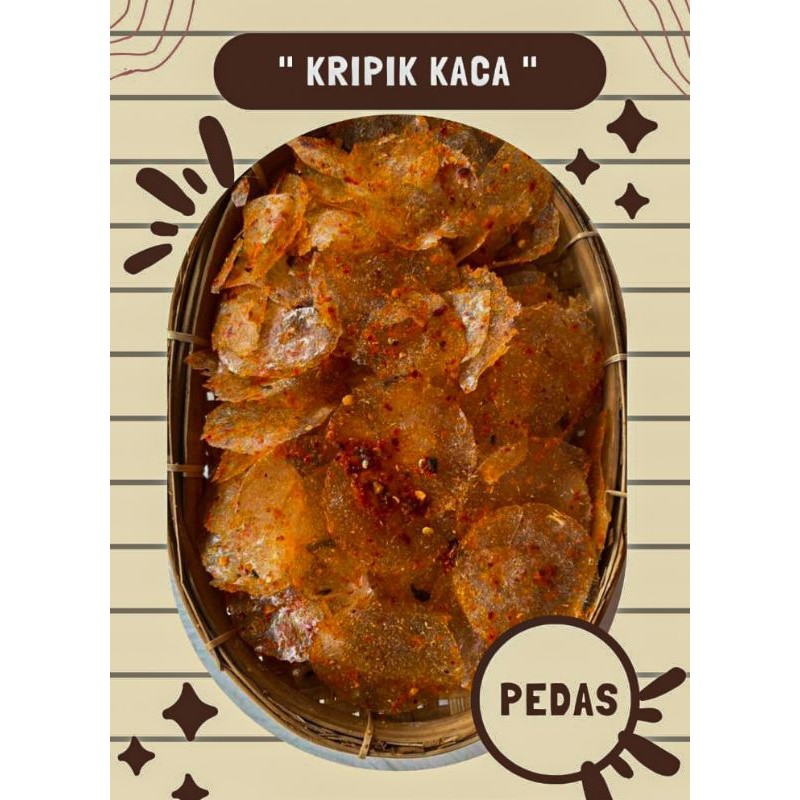

Sajiandapur Keripik Kaca 1.Kg Kripca Beledag Extra Pedas Daun Jeruk/ Keripik Beling