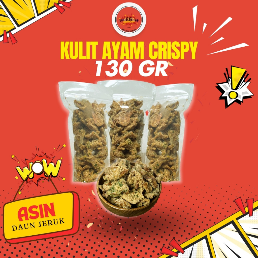 

Sajiandapur Keripik Kulit Ayam Crispy Pedas Daun Jeruk 130Gr