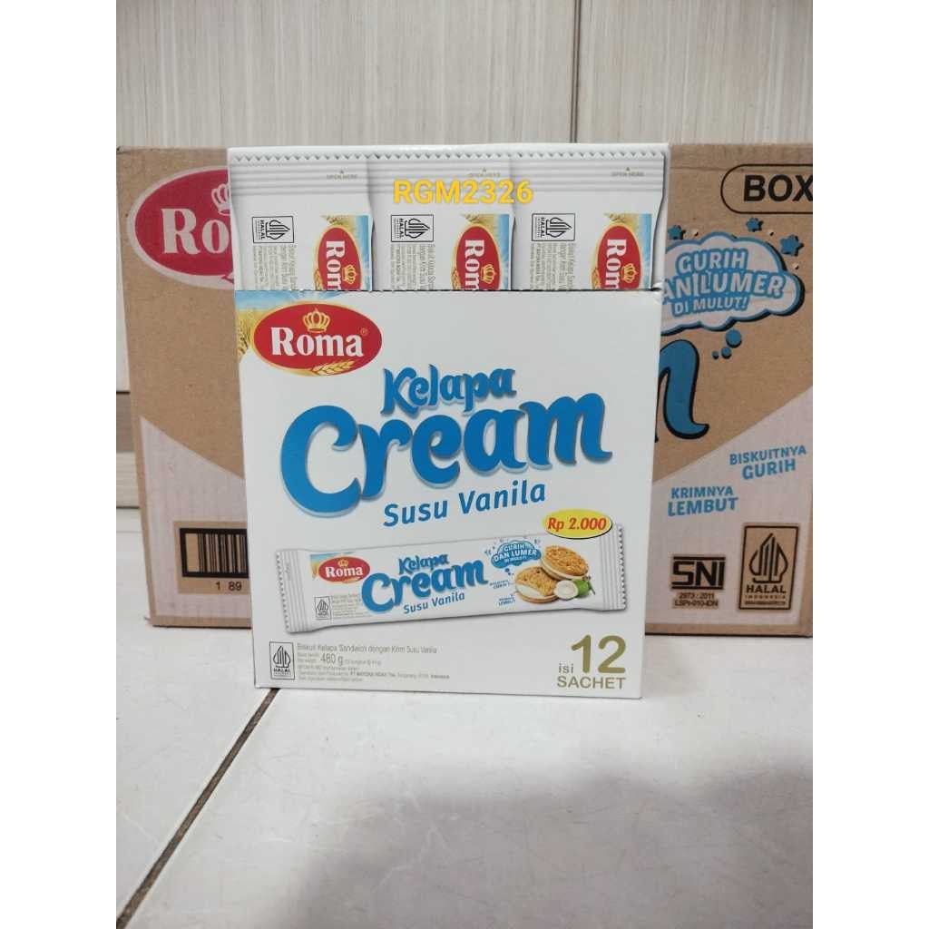 

Sajiandapur Biskuit Roma Kelapa Cream Susu Vanila - 1 Karton Isi 6 Box X 12 X 42 G