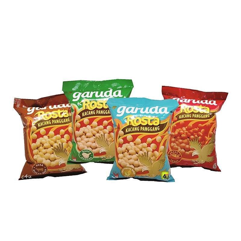 

Sajiandapur ( Berkah ) Garuda Rosta Kacang Panggang 10 Pcs X 12Gr Rasa Bawang Pedas Jagung Bakar All