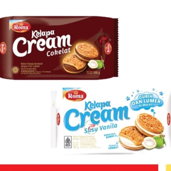 

Sajiandapur Roma Kelapa Cream Cokelat Cream Vanila 180 G Pack Sandwich Kue Hajatan Bingkisan