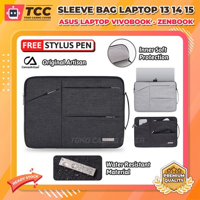 Asus Laptop 13 14 15 Vivobook Zenbook Sleeve Pouch Bag Tas Artisan - Asli
