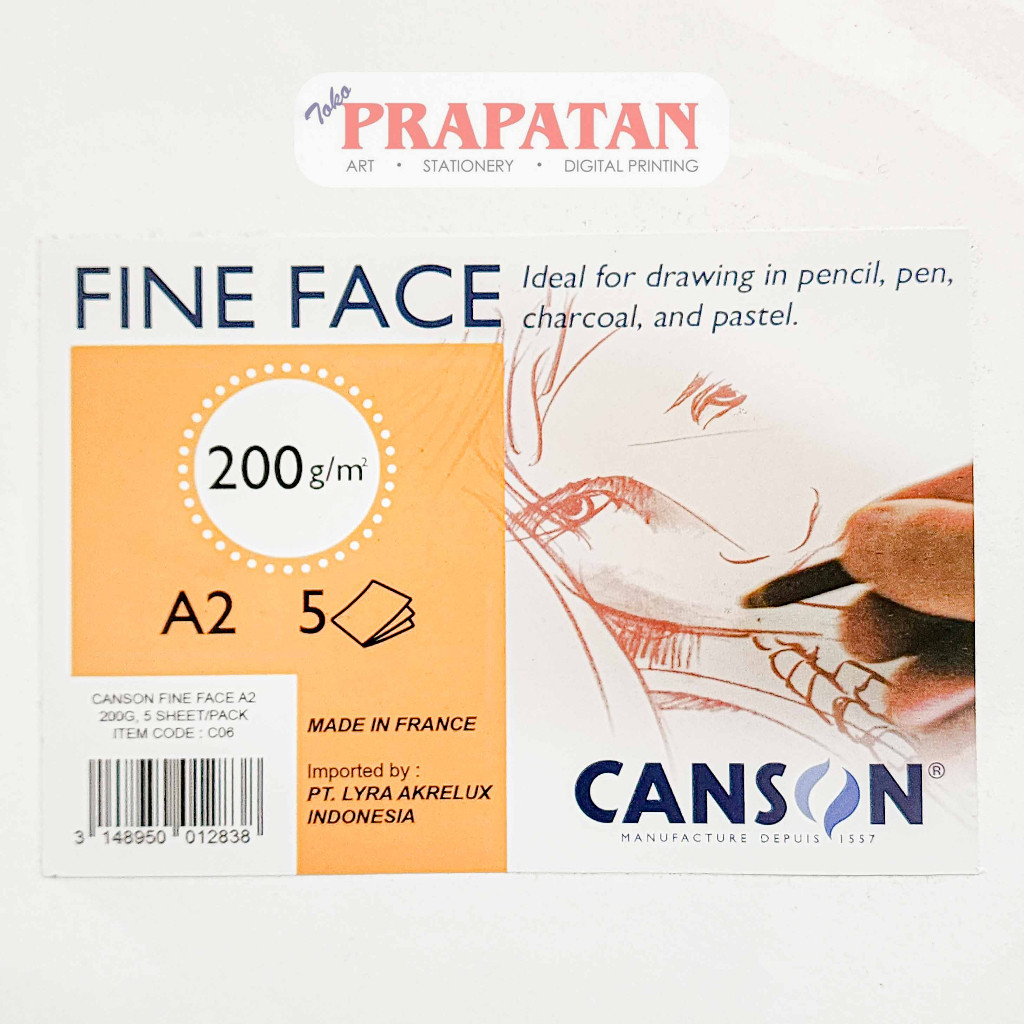 

Canson Fine Face A2 Drawing Paper 200gsm Kertas Gambar