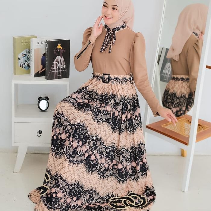 Mosya- Gamis jamet terbaru, gamis jamet renda, gamis printing, gamis terbaru, maxi dress jamet,