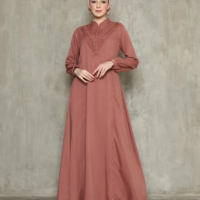 Mosya- DIDEN GO Gamis Polos Cantik Nattaya Dress Muslim Wanita