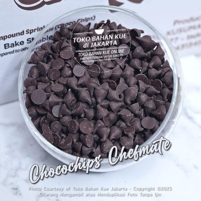 

Chefmate Chip Compound 500gr Chips Dark Chocolate Chocochip Cokelat
