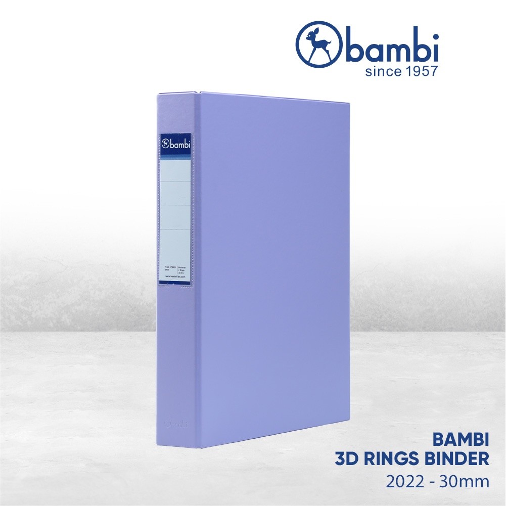 

Bambi Ring Binder Folio 2 Ring D-Type MID SIZE 30 mm kode 2022