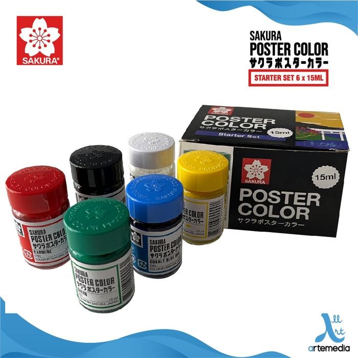 

TERLARIS Sakura Poster Color Paint 15ml Starter Set 6