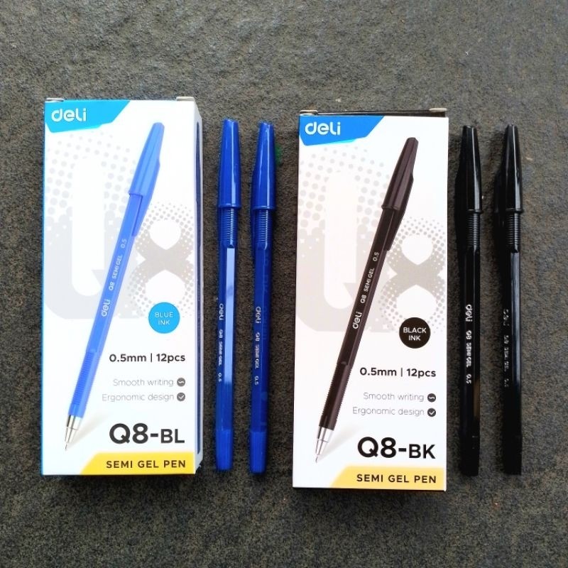 

UM1 Pulpen Ballpoint Deli Q8 Semi Gel ( 12 Pcs ) [ Orinal ]