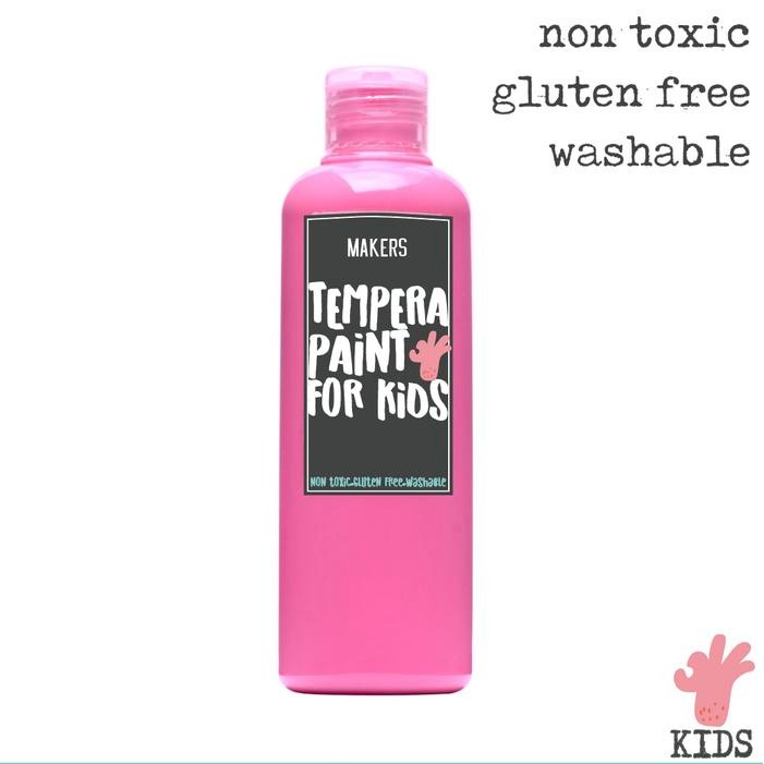 

TERLARIS Pink Tempera Washable Paint for Kids by MAKERS 250ml