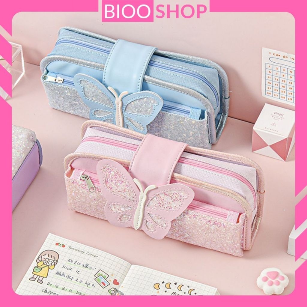 

Tempat Pensil Kupu-kupu 2 in 1 / Pencil Bag Butterfly Biooshop