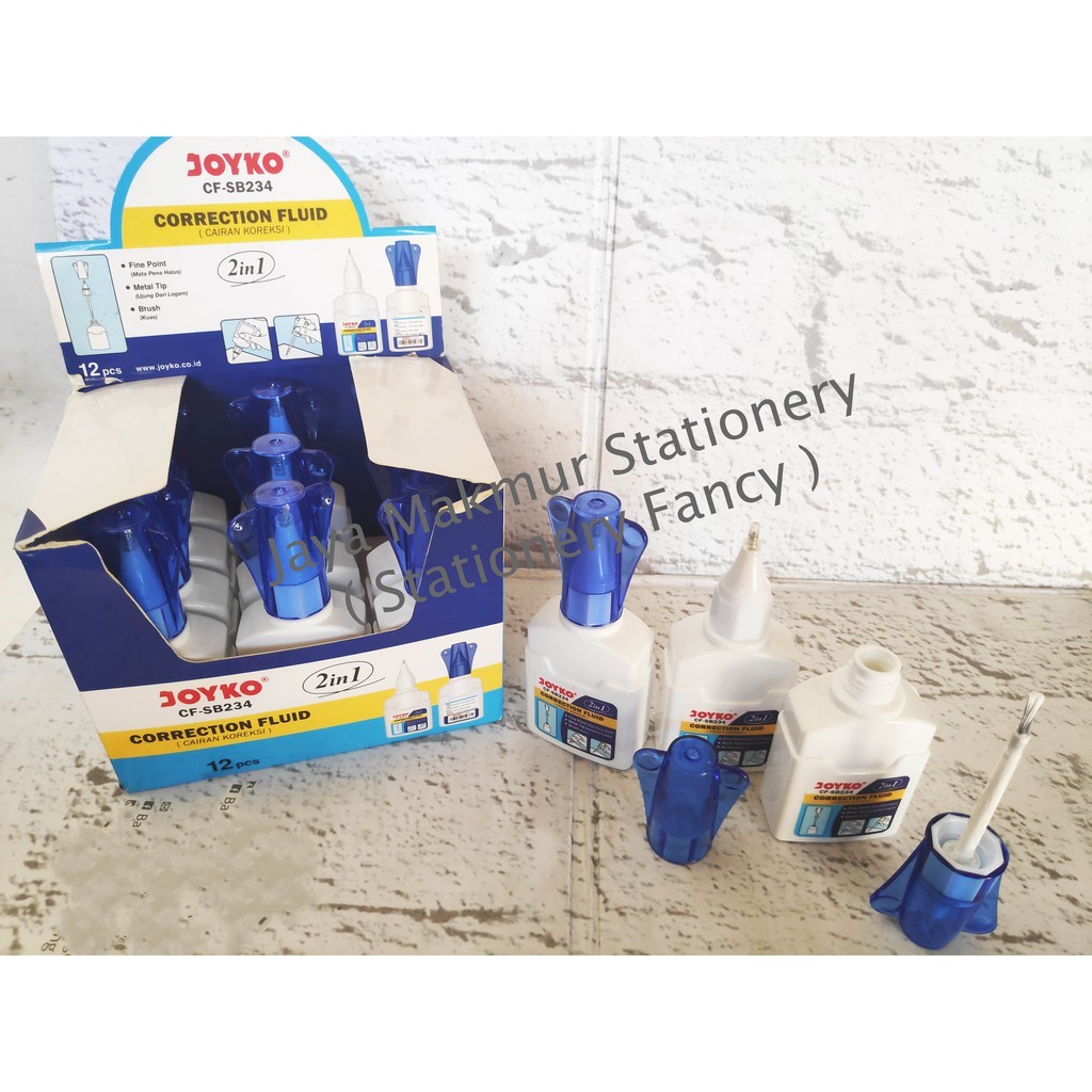 

Tip-ex / Correction Fluid Joyko 2in1 ( Mata kuas+tip) CF-SB234