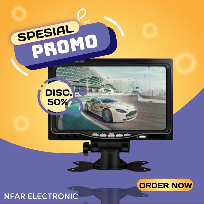 Layar Monitor Mobil TFT Lcd 7 Inch Monitor Parkir Mobil View LCD