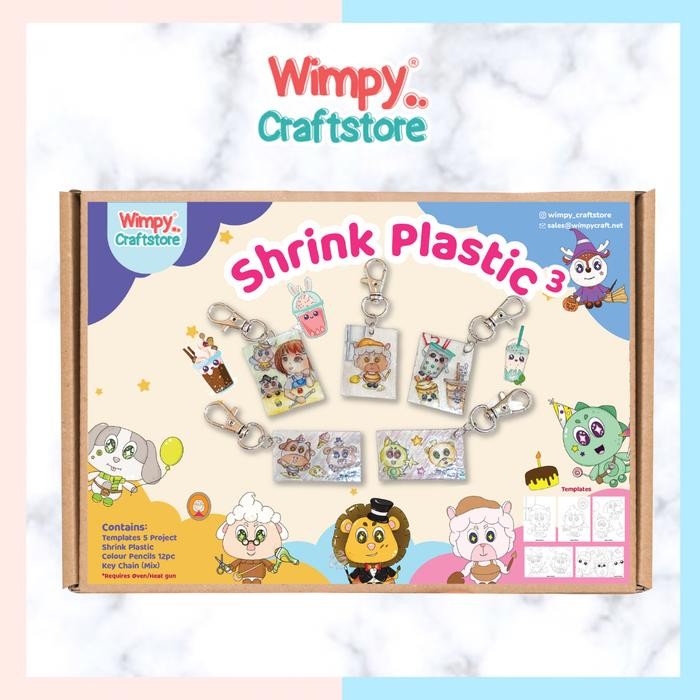 

TERLARIS Wimpy IP Shrink Plastic Key Chain DIY KIT Colouring Art Set