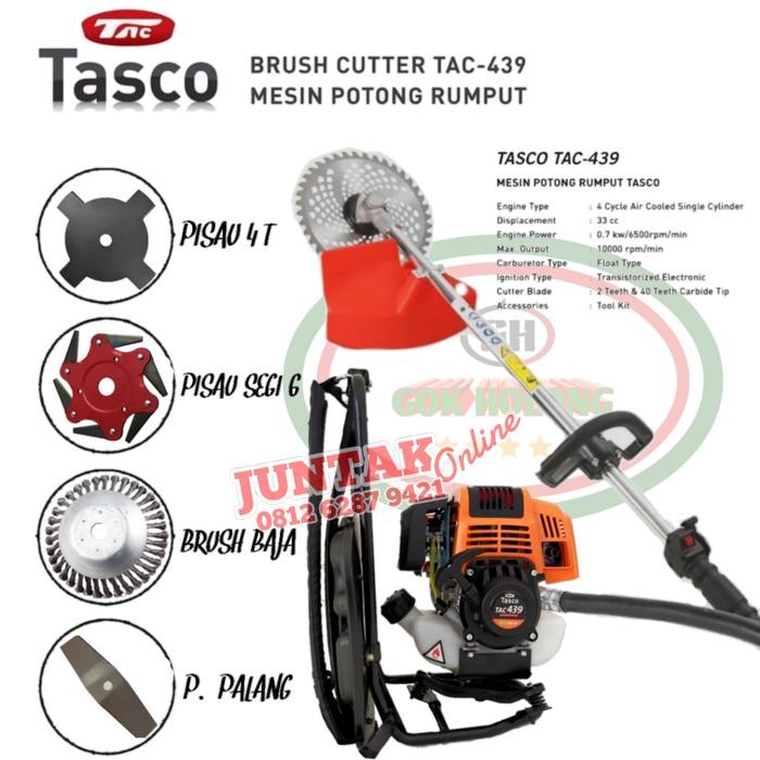 Mesin Potong Rumput Tasco 439 4 Tak Multifungsi5 in 1Pemotong Rumput