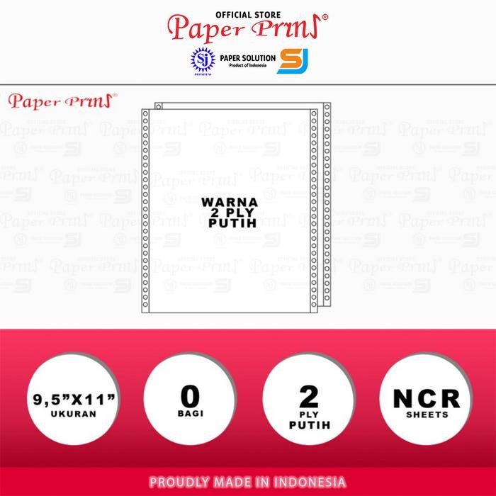 

PAPERPRYNS KERTAS CONTINUOUS FORM 2PLY NCR PUTIH 9,5" X 11