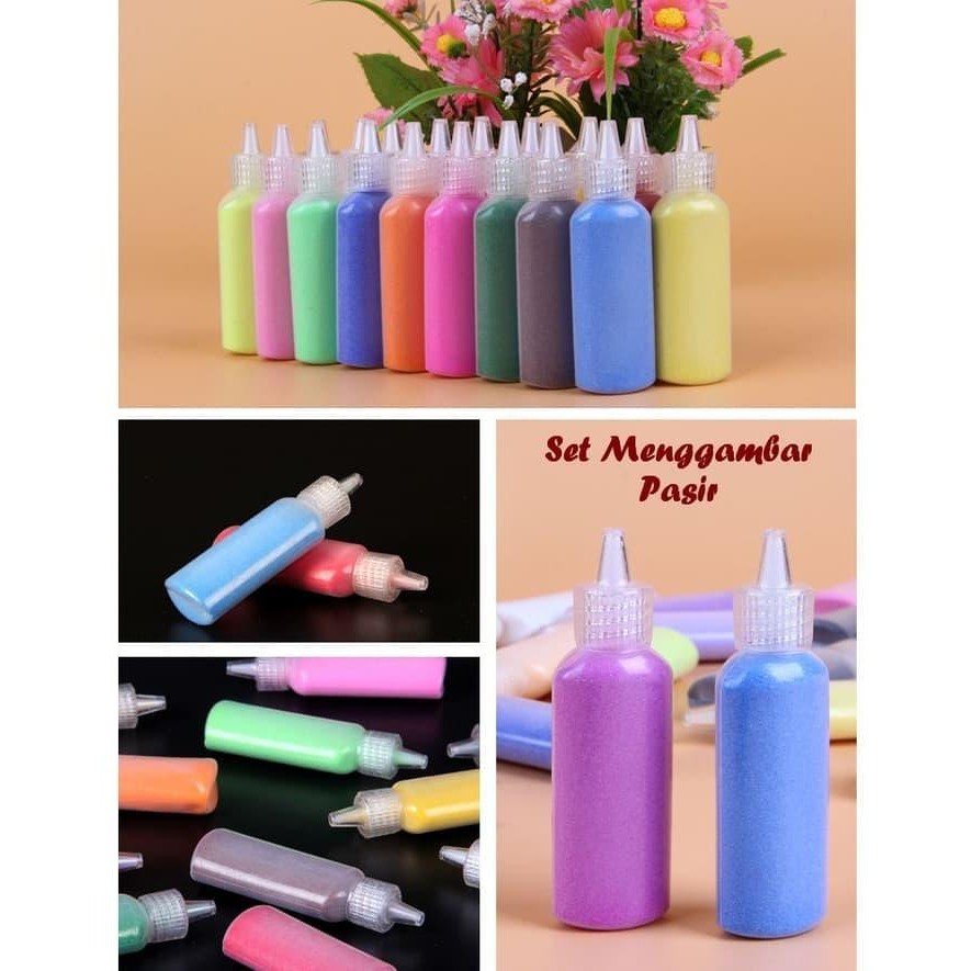 

PASIR WARNA UNTUK MENGGAMBAR KADO ANAK 1 SET 18 WARNA DAN 30 GAMBAR